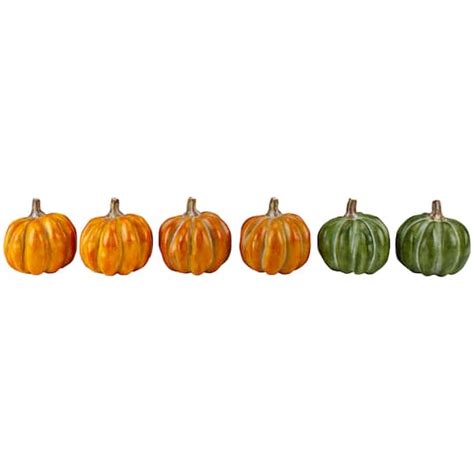 3" Orange & Green Boxed Pumpkin Décor Set | Michaels