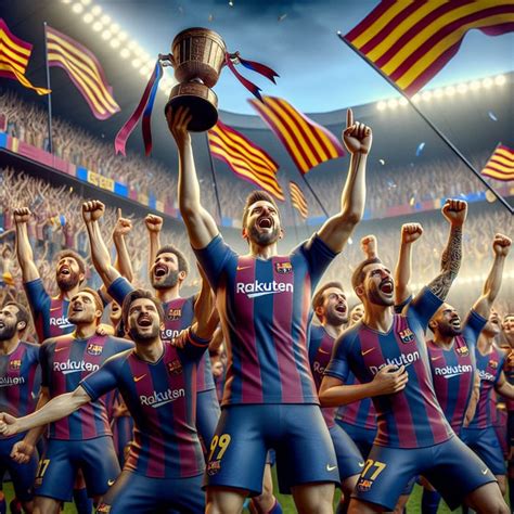 Victorious Celebration, Barça Style! | Football Victory | AI Art ...