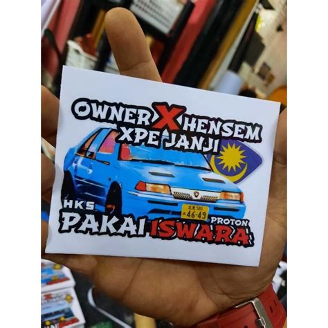 Stiker Proton Wira Iswara Saga Shopee Malaysia