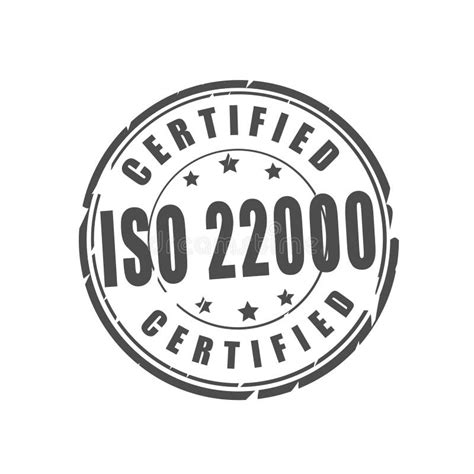 El ISO 22000 Certificó El Sello Del Vector Stock de ilustración