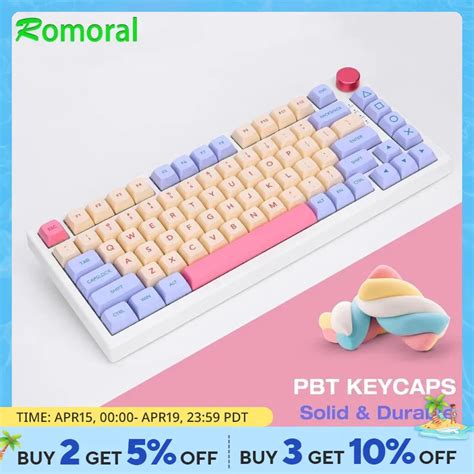 Pbt Keycaps Para Teclado Mec Nico Perfil Xda Ingl S Personalizado Kr Ru