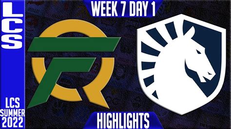 Fly Vs Tl Highlights Lcs Summer W D Flyquest Vs Team Liquid