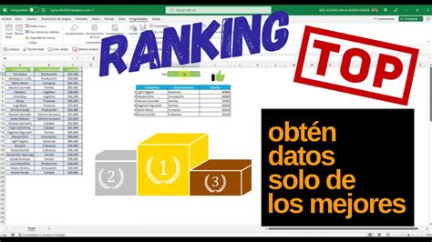 Como Hacer Un Rankingen Excel Cambiando La Cantidad Del Top Paso A