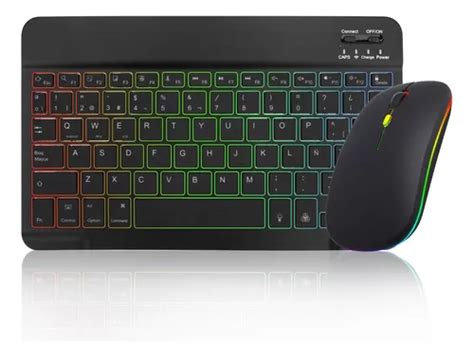 Led Teclado Bluetooth Ratón Inalámbrico Para Android Windows Cuotas