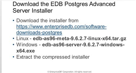 Module 3 EDB Postgres Advanced Server Installation Postgres