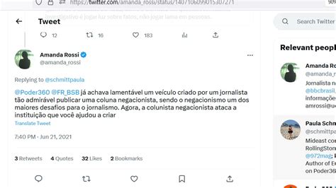 Paula Schmitt On Twitter Essa Jornalista Foi Atr S Do Meu