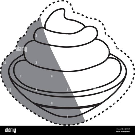 Isolierte Chantilly Sahne Symbol Vektor Illustration Grafik Design