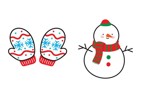 Snowman And Gloves Christmas Asset Graphic By Wiwasatastudio · Creative