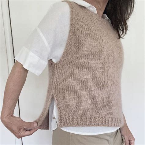 Erikka Slipover Knitting Pattern Pdf Knit Vest Pattern Vest