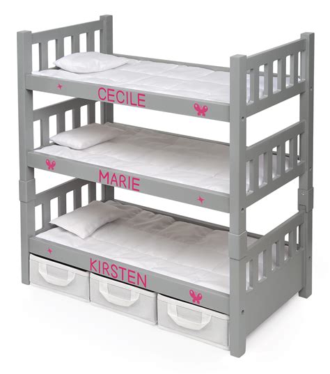 Badger Basket 1 2 3 Convertible Doll Bunk Bed With Baskets And Free