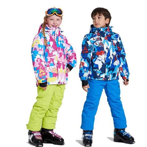 Boys girls Ski Sets one set Waterproof Windproof Kids Ski Jacket ...