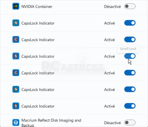 PC Astuces Afficher l état des touches Verr Maj Verr Num et Arrêt