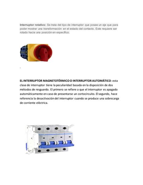 Tipos De Interruptores El Ctricos Pdf