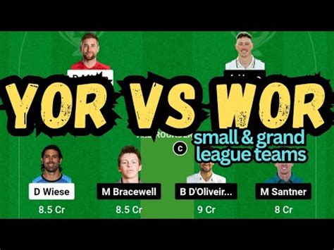 YOR Vs WOR Dream11 Prediction Vitality Blast T20 Yorkshire Vs