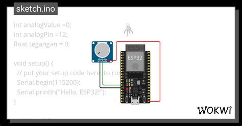 Coba Potensio Tegangan Wokwi Esp Stm Arduino Simulator