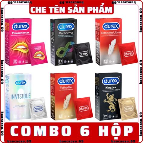 Bao Cao Su Durex Combo 6h 70 cái tùy chọn pleasuremax invisible