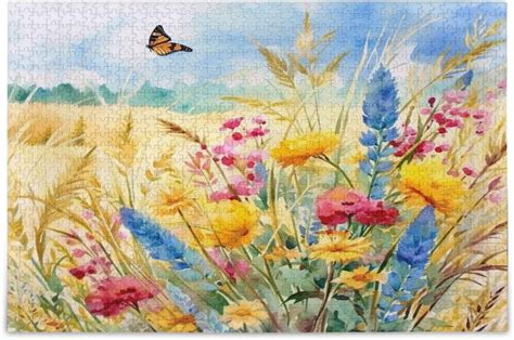 Hidove Wildflowers Jigsaw Puzzles For Adults 500 Piece Puzzles For