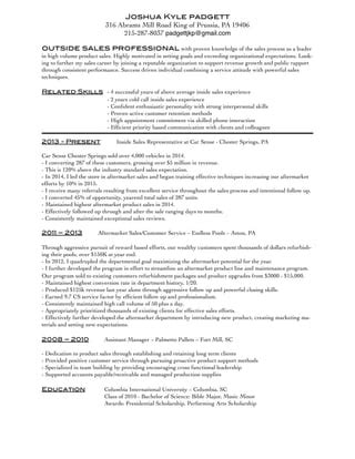 Josh Padgett Sales Resume PDF 1 PDF