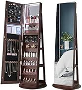 Amazon Hnebc Rotating Jewelry Cabinet With Lights H