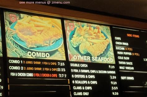 Menu at H Salt Fish & Chips restaurant, San Bernardino