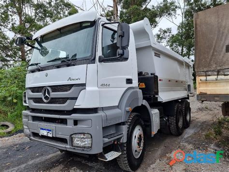 Mercedes benz axor 4144 6x4 ano 2018 2019 caçamba randon 16 metros