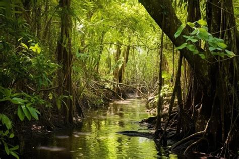 Dense Vegetation In A Mangrove Forest Reserve Stock Photo Image Of