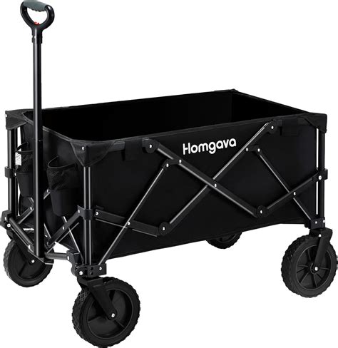 Homgava Carro plegable plegable carrito de jardín resistente con