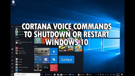 How To Shutdown Or Restart Windows 10 Using Cortana Voice Command Youtube