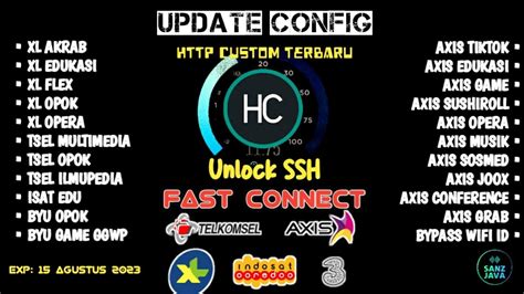 Update Config Custom Terbaru Axis Game XL Flex Tsel Opok