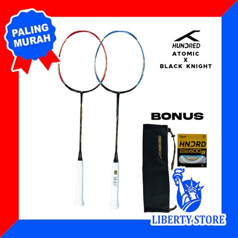 Jual Raket Badminton HUNDRED ATOMIC X BLACK KNIGHT IMPORT 100 Original