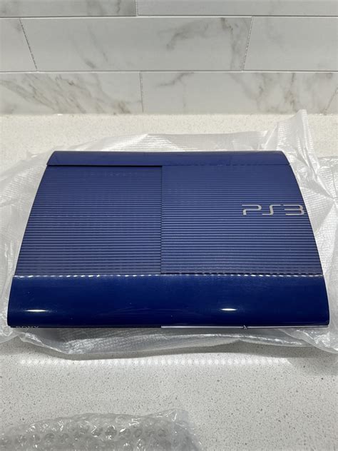 Sony Playstation Ps Super Slim Gb Azurite Blue W Box Rare Ebay