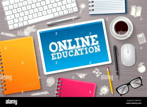 Online Education Elearning Vector Banner Elearning Online Education