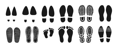 Man And Woman Shoes Baby Barefoot Footprints 13937333 Vector Art At