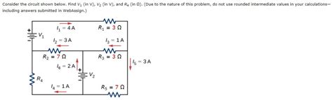 Solved Consider The Circuit Shown Below Find V1 In V