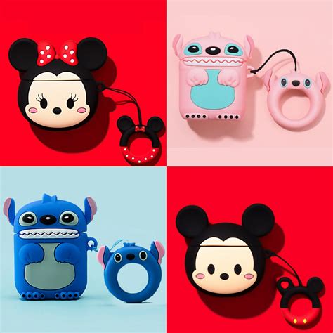 For Apple Airpods 2 Earphone Case Cartoon Cute Micky Soft Cover For Apple Air Pods 2 1 Wireless