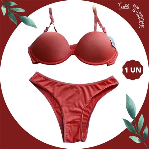 Conjunto Lingerie 1 Unidade Conjuntos Calcinha e Sutiã Shopee Brasil