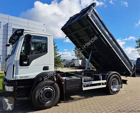 Camion Iveco Tri Benne Eurocargo ML180E28 P 3 Seiten Kipper 4x2 Gazoil