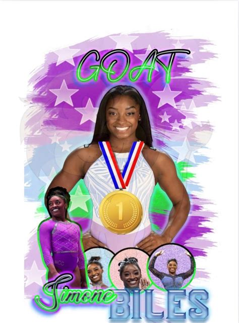 Simone Biles the Goat Design Png Olympian Gold Medalist - Etsy