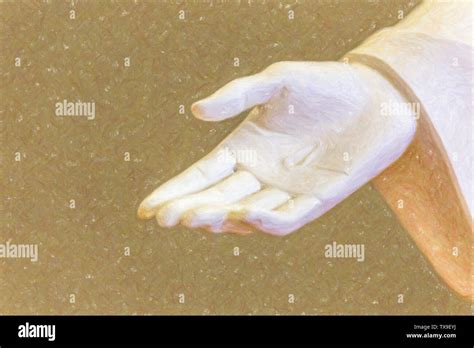 illustration of Hand with Stigmata Stock Photo - Alamy