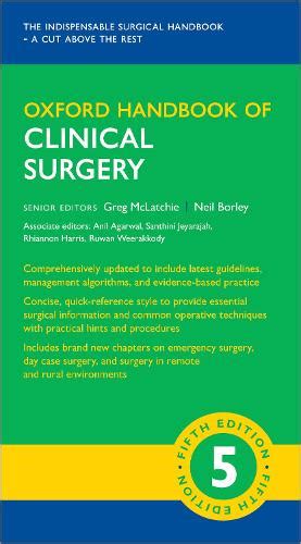 Oxford Handbook Of Clinical Surgery By Anil Agarwal Santhini Jeyarajah