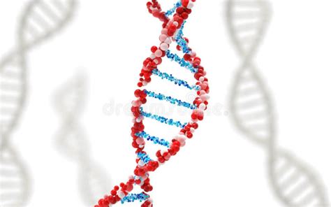 Dna Molecules Structure Of The Genetic Code 3d Renderingconceptual