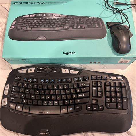 Logitech Mk550 Wireless Wave Keyboard And Mouse Combo With Unifying Excellent Ebay