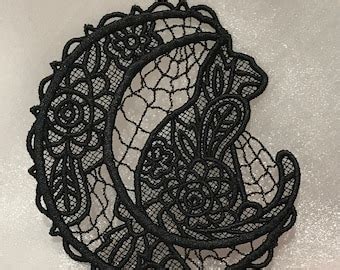 Delicate Bat Free Standing Lace A Finished Embroidery Product Not A