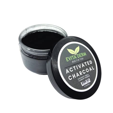 Evita Derm Coconut Shell Activated Charcoal Carbon Powder Teeth