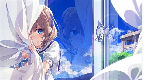 Shy Anime Girl K J Wallpaper Pc Desktop