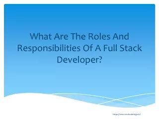 Ppt Java Full Stack Developers Roles Responsibilities And Salaries