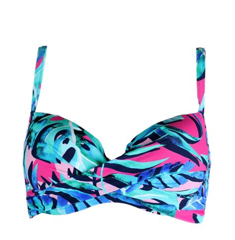 Pour Moi Free Spirit Light Padded Underwired Twist Bikini Top Or