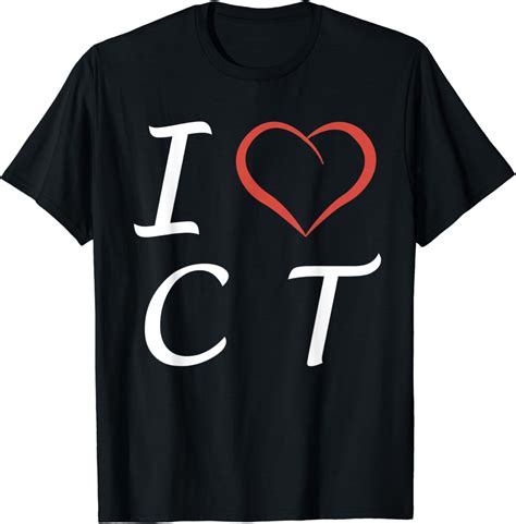 I Love Ct Connecticut T Shirt Tee Tees T Shirt Tshirt Clothing