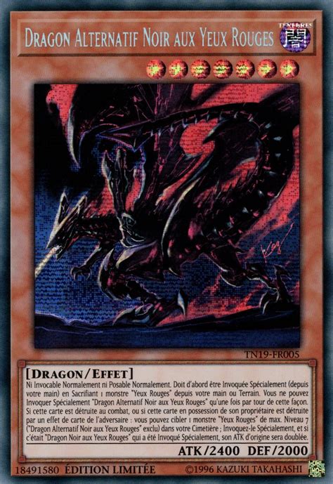 Tn Fr Dragon Alternatif Noir Aux Yeux Rouges Yu Gi Oh