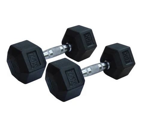 Fixed Weight Hexagonal Rubber Dumbbell, 2kg to 27.5kg at Rs 132/kg in Meerut